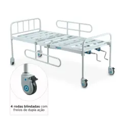 Cama Hospitalar Fawler Manual 3 Movimentos DX3 - Até 200Kg - Dellamed