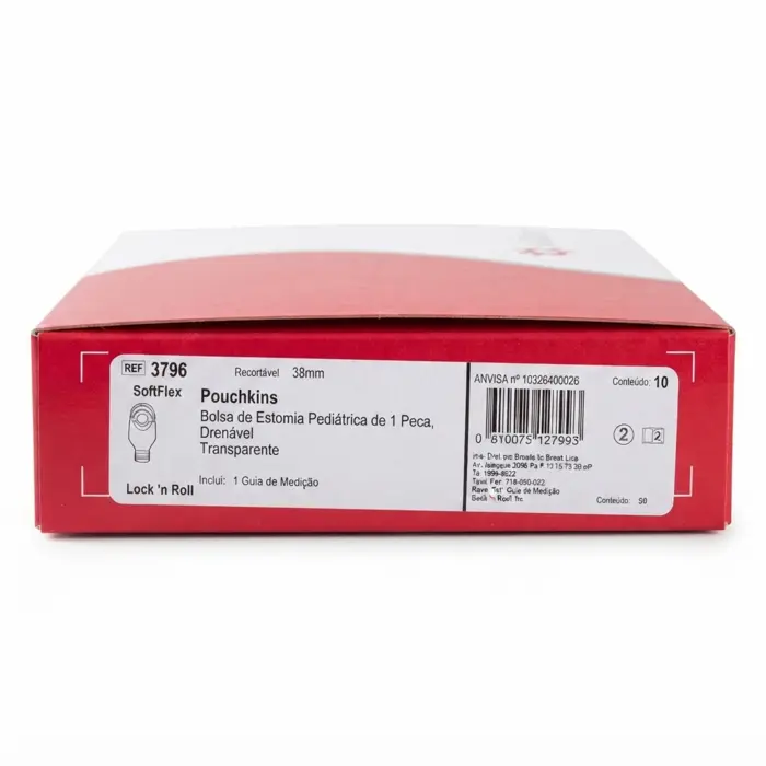 Bolsa Colostomia Drenável Recortável Pediátrica Pouchkins 3796 38mm Hollister