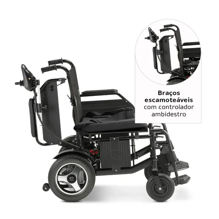 Cadeira de Rodas Dobrável Motorizada D800 Até 120kg Dellamed
