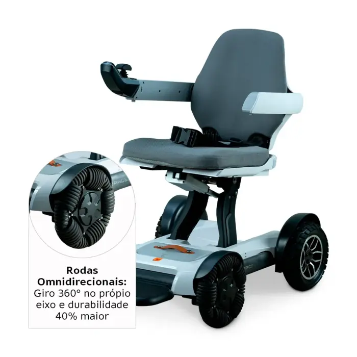 Cadeira de Rodas Dobrável Motorizada Spacemed Até 120kg Dellamed