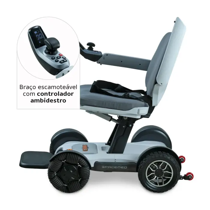 Cadeira de Rodas Dobrável Motorizada Spacemed Até 120kg Dellamed