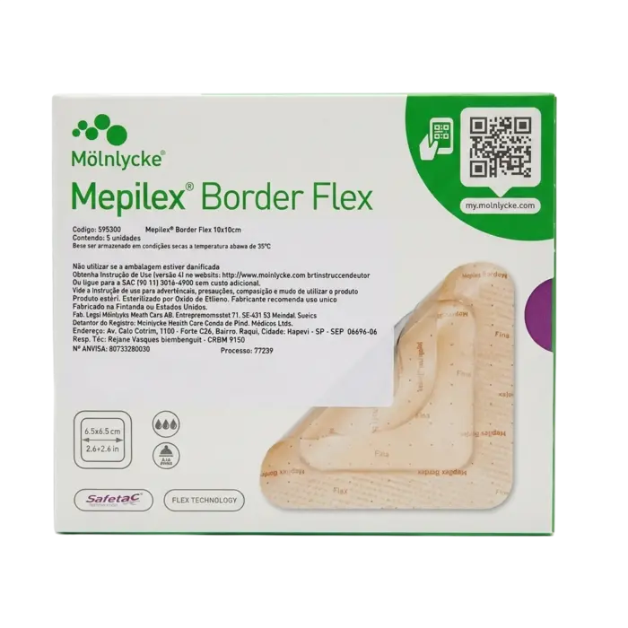 Curativo Border Flex Mepilex 10x10cm Mölnlycke