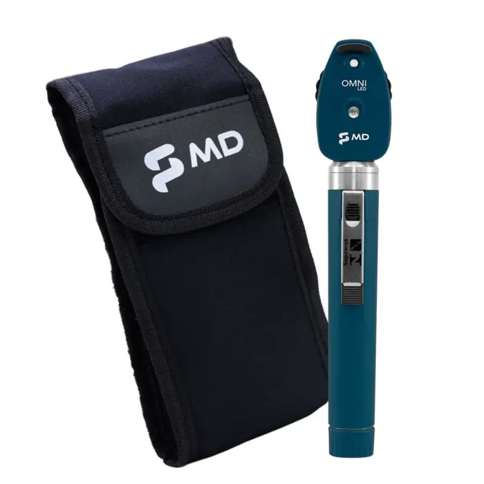 Oftalmoscópio MD Led Omni Blueberry Com Estojo Macio