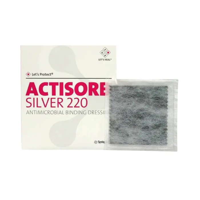 Curativo Actisorb Silver MAS105 10,5x10,5cm Com Prata e Carvão Ativado Systagenix