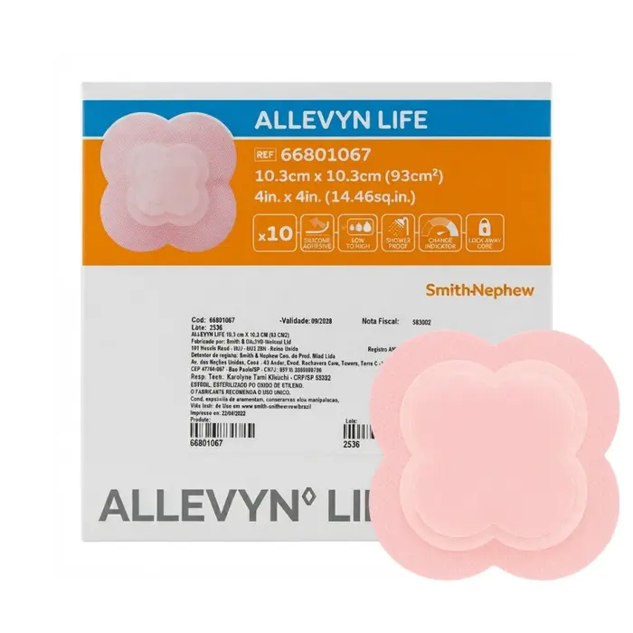 Curativo Allevyn Life 10,3x10,3cm Smith Unidade