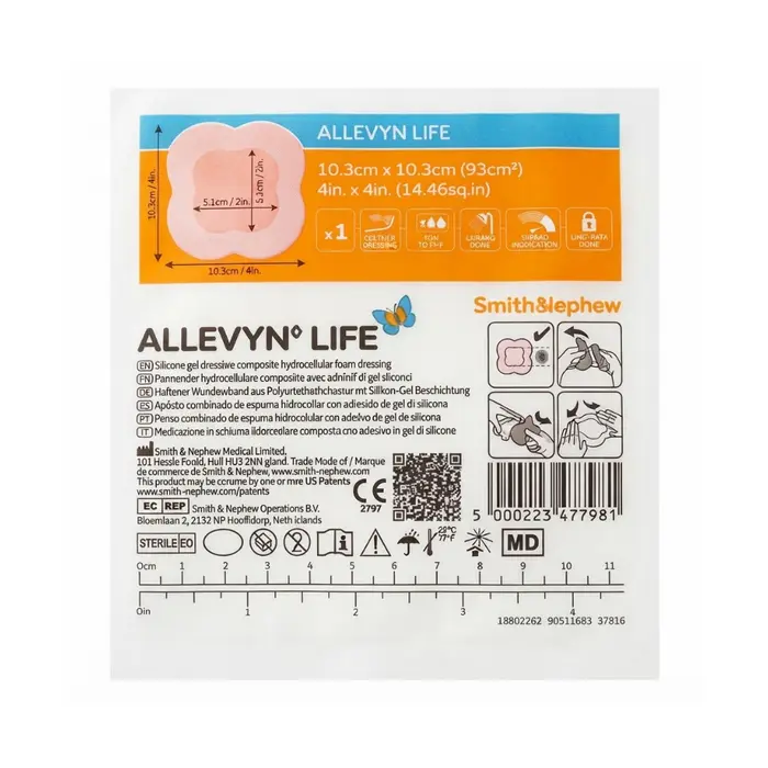 Curativo Allevyn Life 10,3x10,3cm Smith Unidade