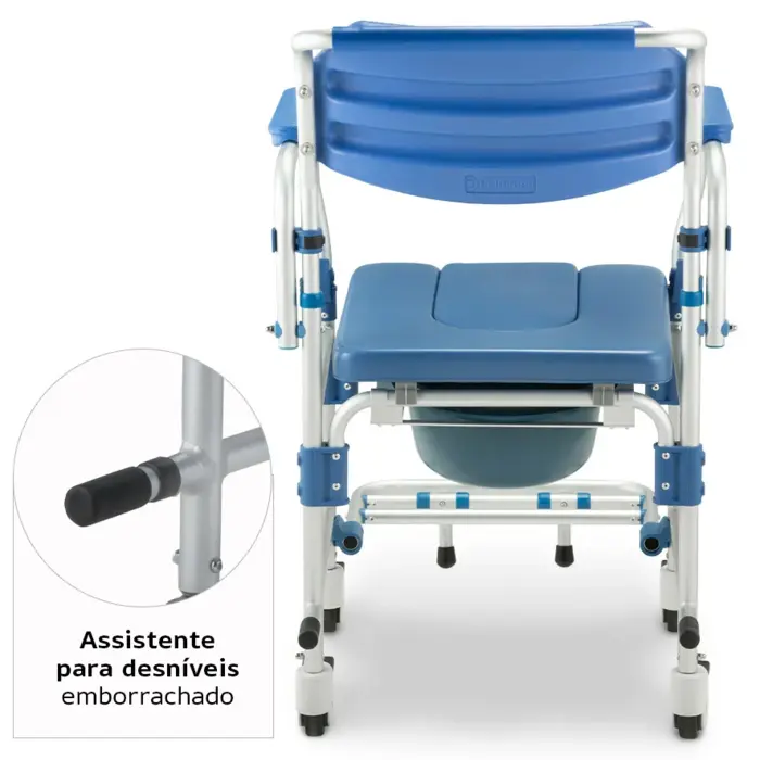 Cadeira de Banho Idoso Desmontável D60 Dellamed - Até 150kg - Em Alumínio