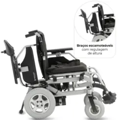 Cadeira de Rodas Dobrável Motorizada - D1000 Dellamed - Até 135kg - Largura 45 cm