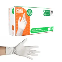 Luva de Procedimento Látex Medix Sem Pó - Tamanho G - 100Un