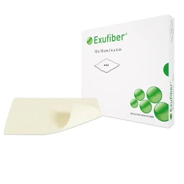 Curativo Exufiber Fibra Gelificante 10x10cm - Molnlycke