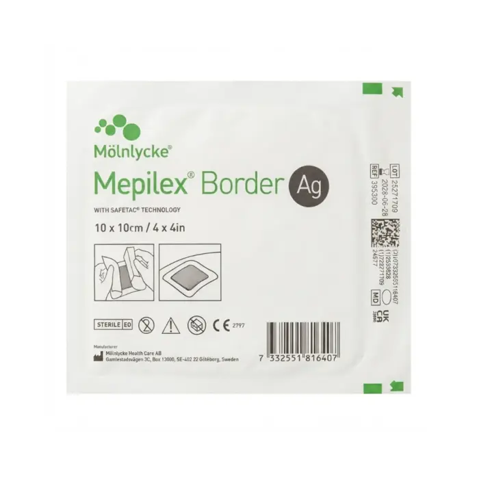 Curativo Mepilex Border AG 10x10cm Mölnlycke Unidade
