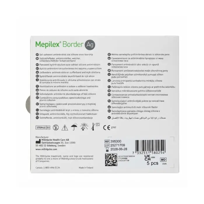 Curativo Mepilex Border AG 10x10cm Mölnlycke Unidade