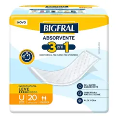 Absorvente Geriátrico Bigfral 3 em 1 Regular 20 Unidades