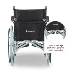 Cadeira de Rodas Dobrável Dellamed D100 Até 120 Kg