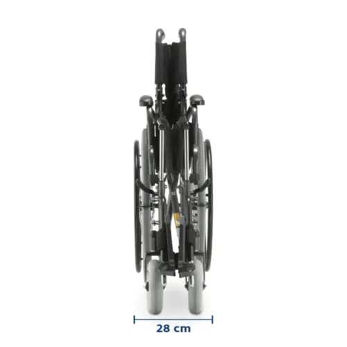 Cadeira de Rodas Dobrável em Aço - D400 Dellamed - Até 120 Kg - Largura 44 cm