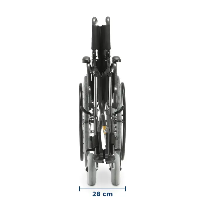 Cadeira de Rodas Dobrável em Aço - D400 Dellamed - Até 120 Kg - Largura 44 cm