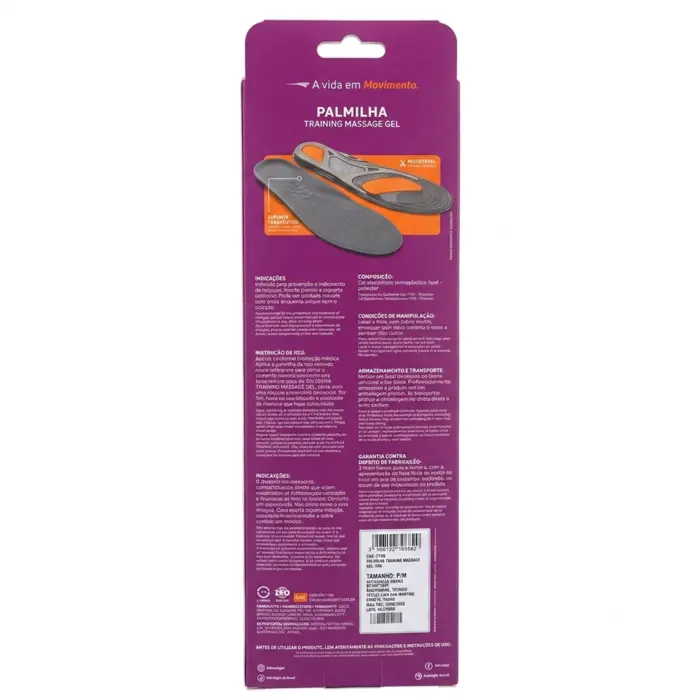 Palmilha De Gel Training Massage FT08 P/M Hidrolight