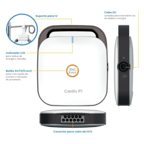 Eletrocardiógrafo Digital 12 Canais Bionet para PC com Software CardioCare P1