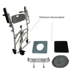 Cadeira de Banho Higiênica SC102 Hidrolight - Até 150kg - Em Alumínio