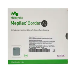 Curativo Border AG Carvão Ativado Mepilex 15X15cm Mölnlycke