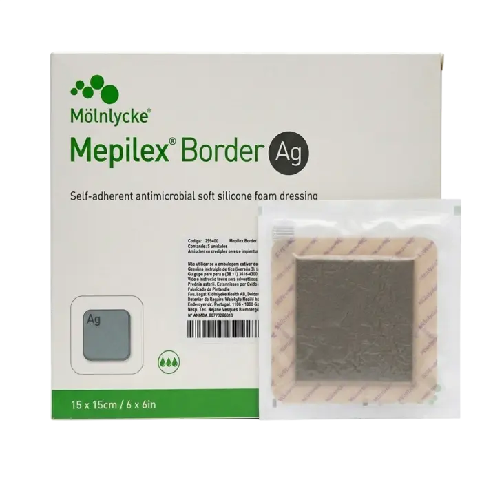 Curativo Border AG Carvão Ativado Mepilex 15X15cm Mölnlycke