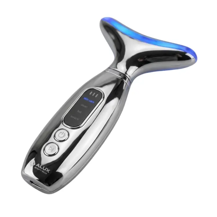 Massageador Portátil Face Sculp AE09 Prata Alux