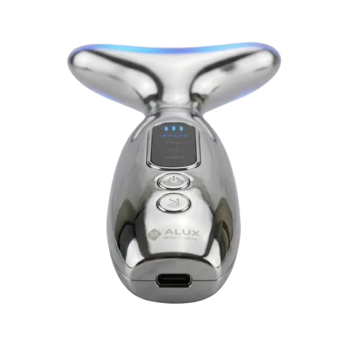 Massageador Portátil Face Sculp AE09 Prata Alux