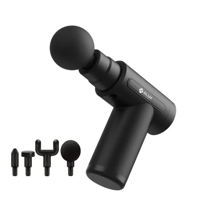 Mini Massageador Sem Fio 4 Ponteiras + Case Alux