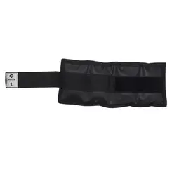 Caneleira Tornozeleira Emborrachada Preto 1kg Alux