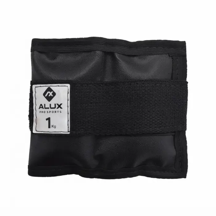 Caneleira Tornozeleira Emborrachada Preto 1kg Alux
