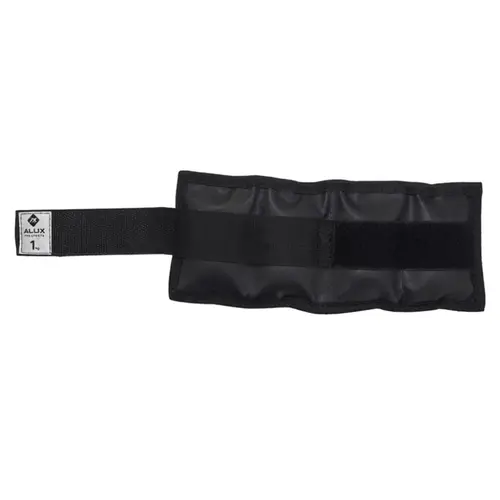 Caneleira Tornozeleira Emborrachada Preto 3kg Alux