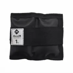 Caneleira Tornozeleira Emborrachada Preto 3kg Alux
