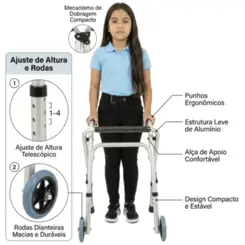 Andador Infantil com 2 Rodinhas Supermedy - Até 80Kg