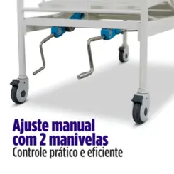 Cama Hospitalar 2 Movimentos Manual Supermedy - Até 180Kg