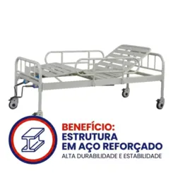 Cama Hospitalar 2 Movimentos Manual Supermedy - Até 180Kg