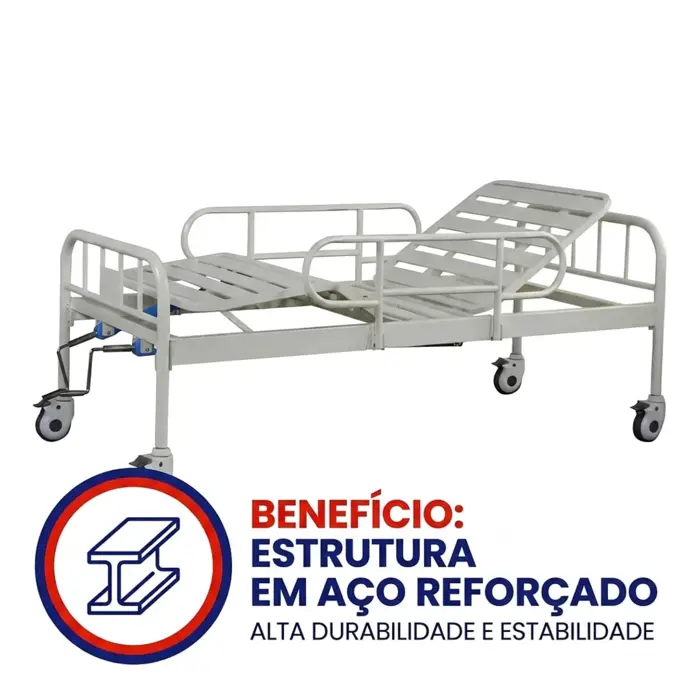 Cama Hospitalar 2 Movimentos Manual Supermedy - Até 180Kg