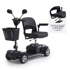 Cadeira de Rodas Motorizada Scooter LB Light Elétrica Até 136Kg Dellamed