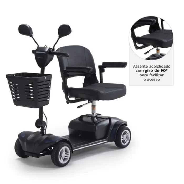 Cadeira de Rodas Motorizada Scooter LB Light Elétrica Até 136Kg Dellamed
