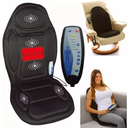 Assento Massageador Carro e Casa 5 Motores com Aquecimento - Supermedy