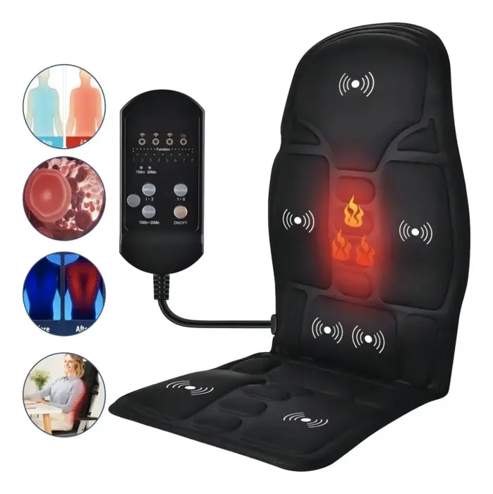 Assento Massageador Carro e Casa 5 Motores com Aquecimento - Supermedy