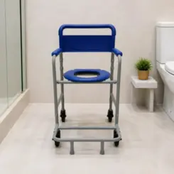 Cadeira de Banho Higiênica Supermedy Basic Slim - Até 90kg - Em Aço