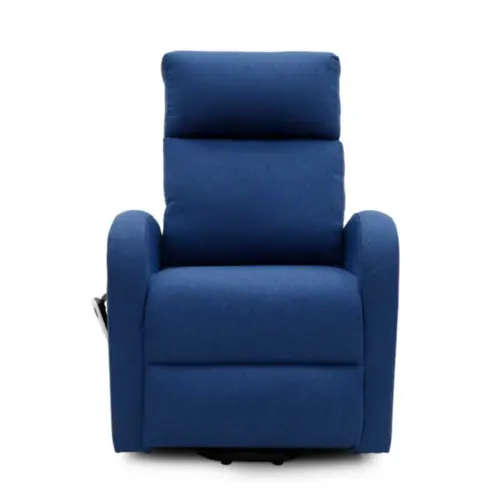 Poltrona do Papai Reclinável Massageadora com Elevação e Aquecimento - Cor Azul - Supermedy