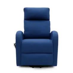 Poltrona do Papai Reclinável Massageadora com Elevação e Aquecimento - Cor Azul - Supermedy