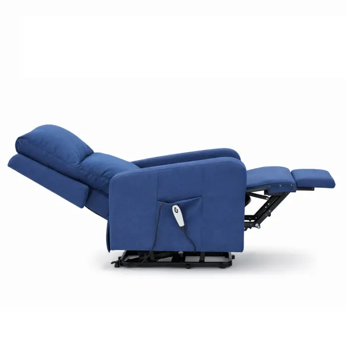 Poltrona do Papai Reclinável Massageadora com Elevação e Aquecimento - Cor Azul - Supermedy