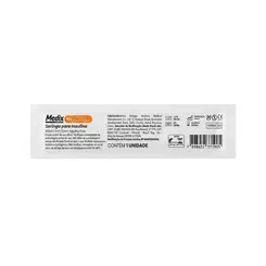 Seringa Descartável Para Insulina Com Agulha 8x0,30mm 1ml Medix Unidade