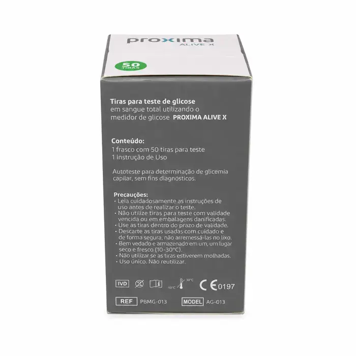 KIT Tiras Para Medir Glicose Próxima Alive 150 Unidades