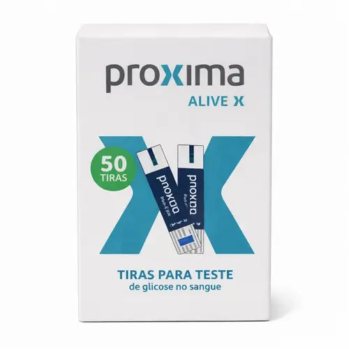 KIT Tiras Para Medir Glicose Próxima Alive 250 Unidades