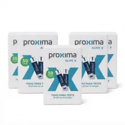 KIT Tiras Para Medir Glicose Próxima Alive 250 Unidades