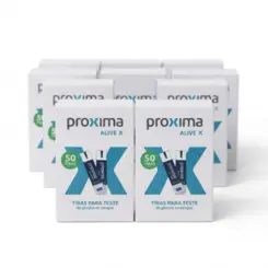 KIT Tiras Para Medir Glicose Próxima Alive 500 Unidades