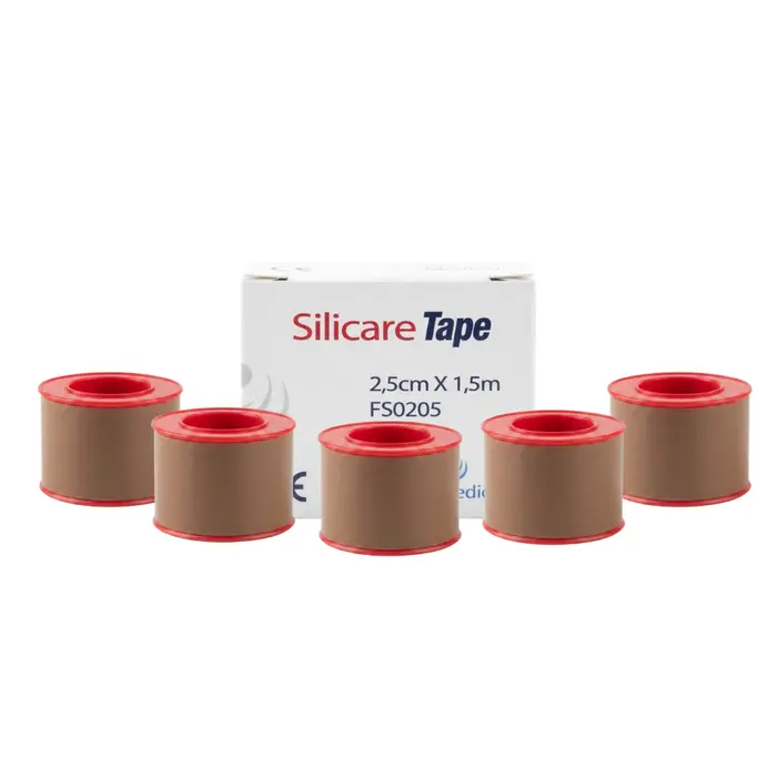 KIT Fita De Silicone Silicare Tape 2,5cm X 1,5cm Vita Medical 5 Unidades